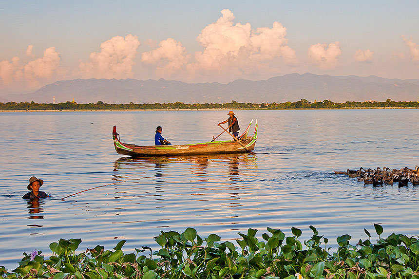 fisherman in water