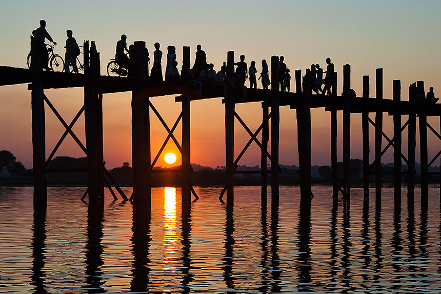 bridge at sunset