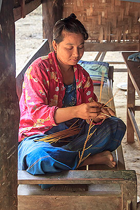 woman making hats