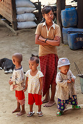 woman with children