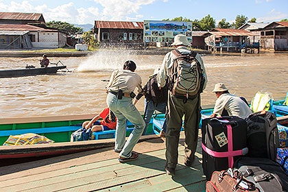 boarding longboat