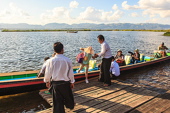 getting out of the boat