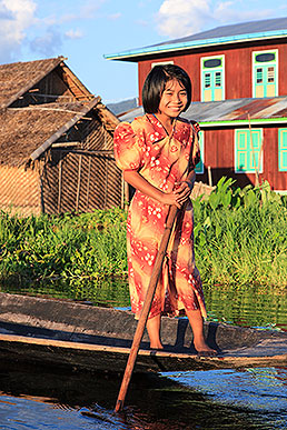 woman in canoe