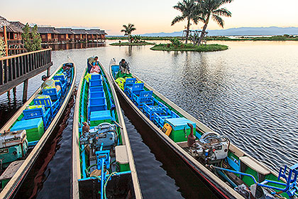 longboats parked