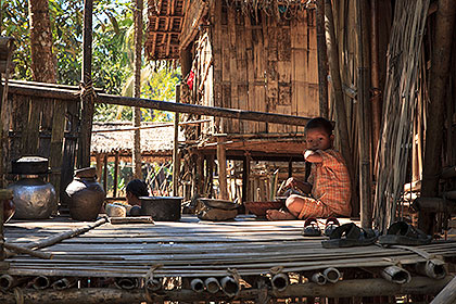child in pole house