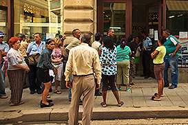 people in line