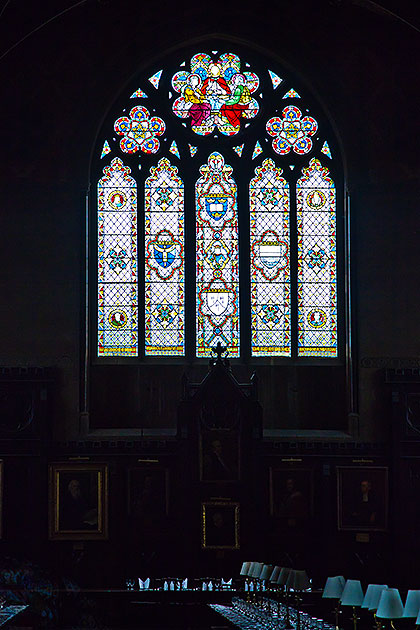 Stained glass, dining hall