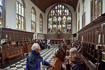 Seated in chapel