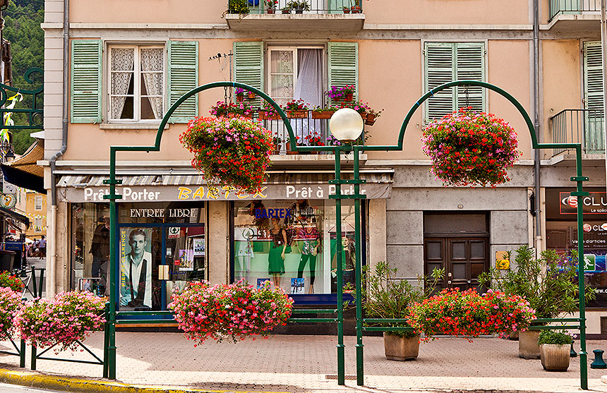 Flowers and storefronts