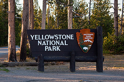 Yellowstone National Park Sign